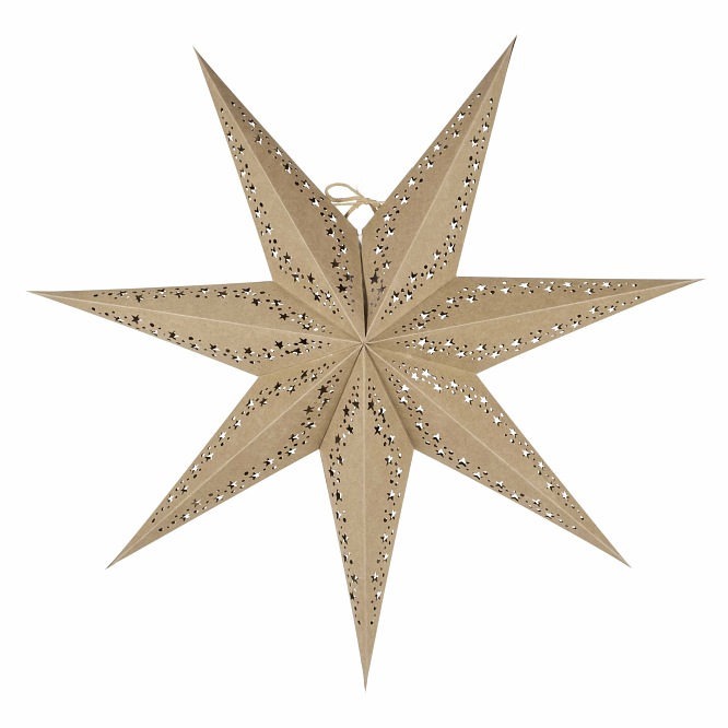 Świąteczna gwiazda papierowa boho Vintergatan 60cm
